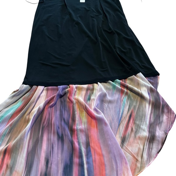 Robbie Bee Signature Cold Shoulder Abstract Print Maxi Dress NWT Size 12 Vibrant - Picture 8 of 15